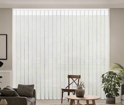 Living Room Dream Shades (vertical sheer shades)